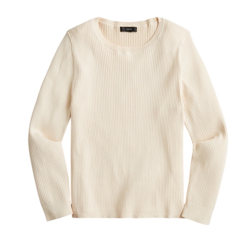 J‎ Crew Supersculpt Ribbed Sweater Peach Orange Womens Medium